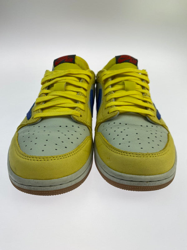 【中古品】【メンズ】 NIKE ナイキ × TRAVIS SCOTT トラビス・スコット 別注 コラボ WMNS AIR JORDAN 1 LOW OG SP CANARY DZ4137-700 ウィメンズ エア ジョーダン 1 ロー オリジナル スニーカー 靴 160-251113-kk-13-min カラー：ANARY/RACER BLUE-LIGHT SILVER 万代Net店