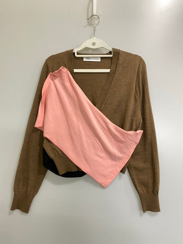 【中古品】【レディース】 TOGA ARCHIVES トーガ アーカイブス WOOL CARDIGAN ウール カーディガン TA52-X0019 トップス 170-260918-hu-26-min サイズ：38 カラー：ブラウン/ピンク 万代Net店