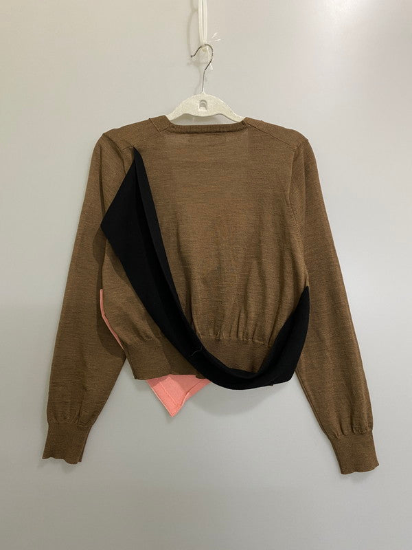 【中古品】【レディース】 TOGA ARCHIVES トーガ アーカイブス WOOL CARDIGAN ウール カーディガン TA52-X0019 トップス 170-260918-hu-26-min サイズ：38 カラー：ブラウン/ピンク 万代Net店