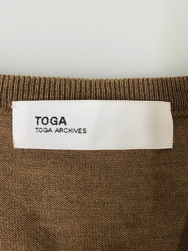 【中古品】【レディース】 TOGA ARCHIVES トーガ アーカイブス WOOL CARDIGAN ウール カーディガン TA52-X0019 トップス 170-260918-hu-26-min サイズ：38 カラー：ブラウン/ピンク 万代Net店