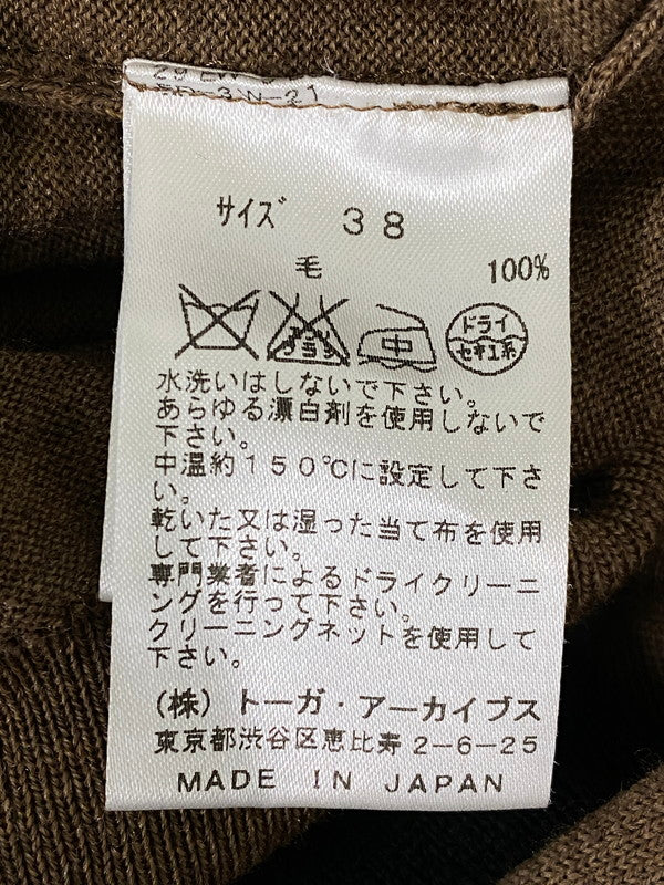 【中古品】【レディース】 TOGA ARCHIVES トーガ アーカイブス WOOL CARDIGAN ウール カーディガン TA52-X0019 トップス 170-260918-hu-26-min サイズ：38 カラー：ブラウン/ピンク 万代Net店