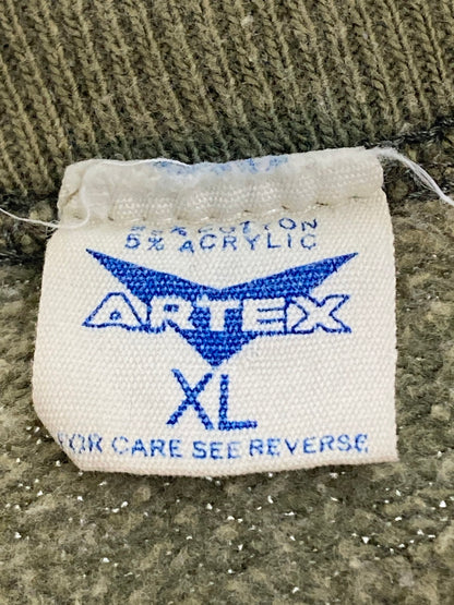【現状渡し品】【メンズ】 ARTEX アルテックス 60-70S SWEATSHIRT KHAKI スウェットシャツ トレーナー 146-251111-AS-8-min サイズ：XL カラー：カーキ 万代Net店