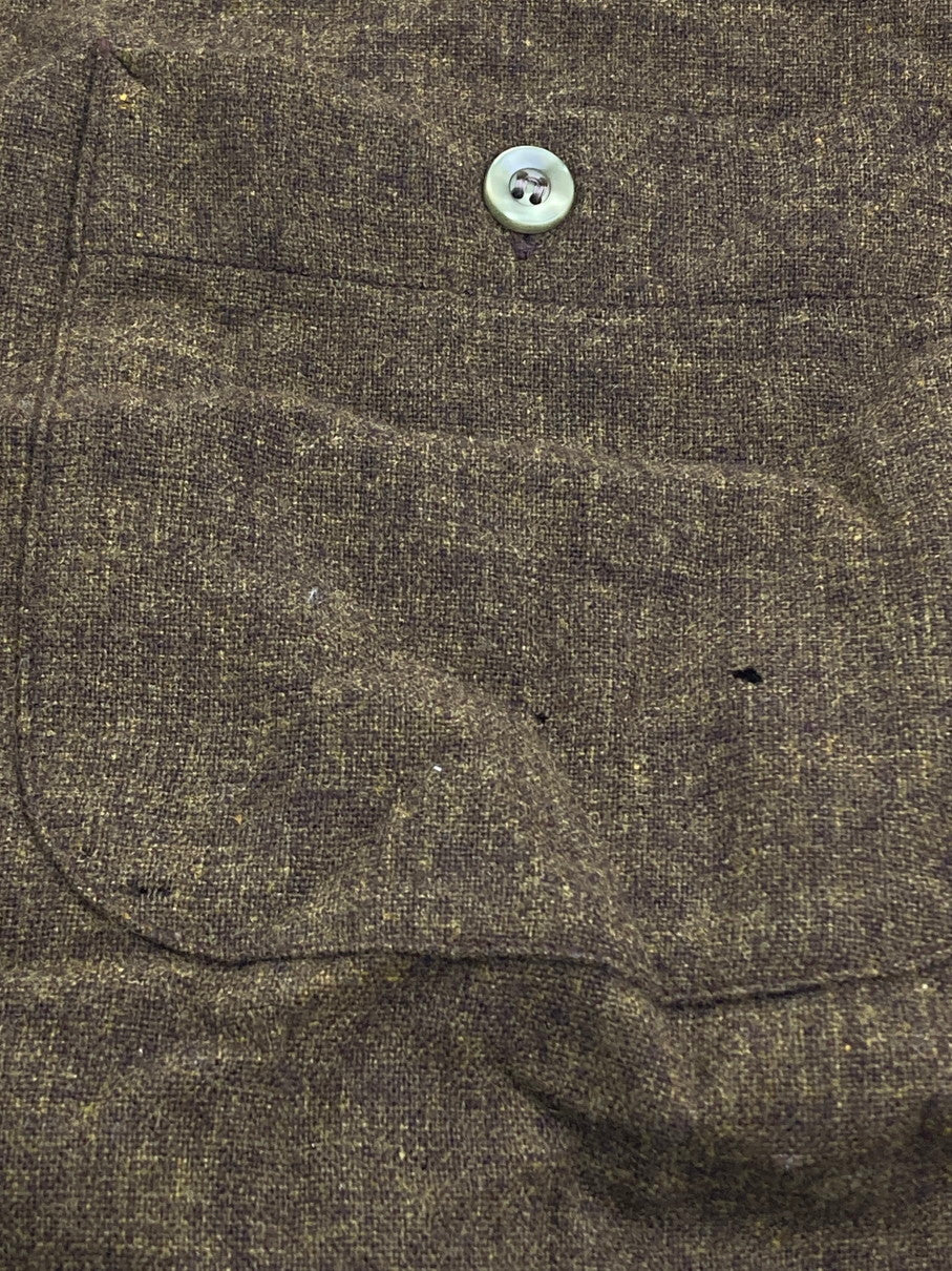 【現状渡し品】【メンズ】 PENDLETON ペンドルトン 60S WOOL OPEN COLAR SHIRT ウール オープンカラーシャツ ロングスリーブ 146-251111-AS-9-min サイズ：L カラー：ブラウン 万代Net店