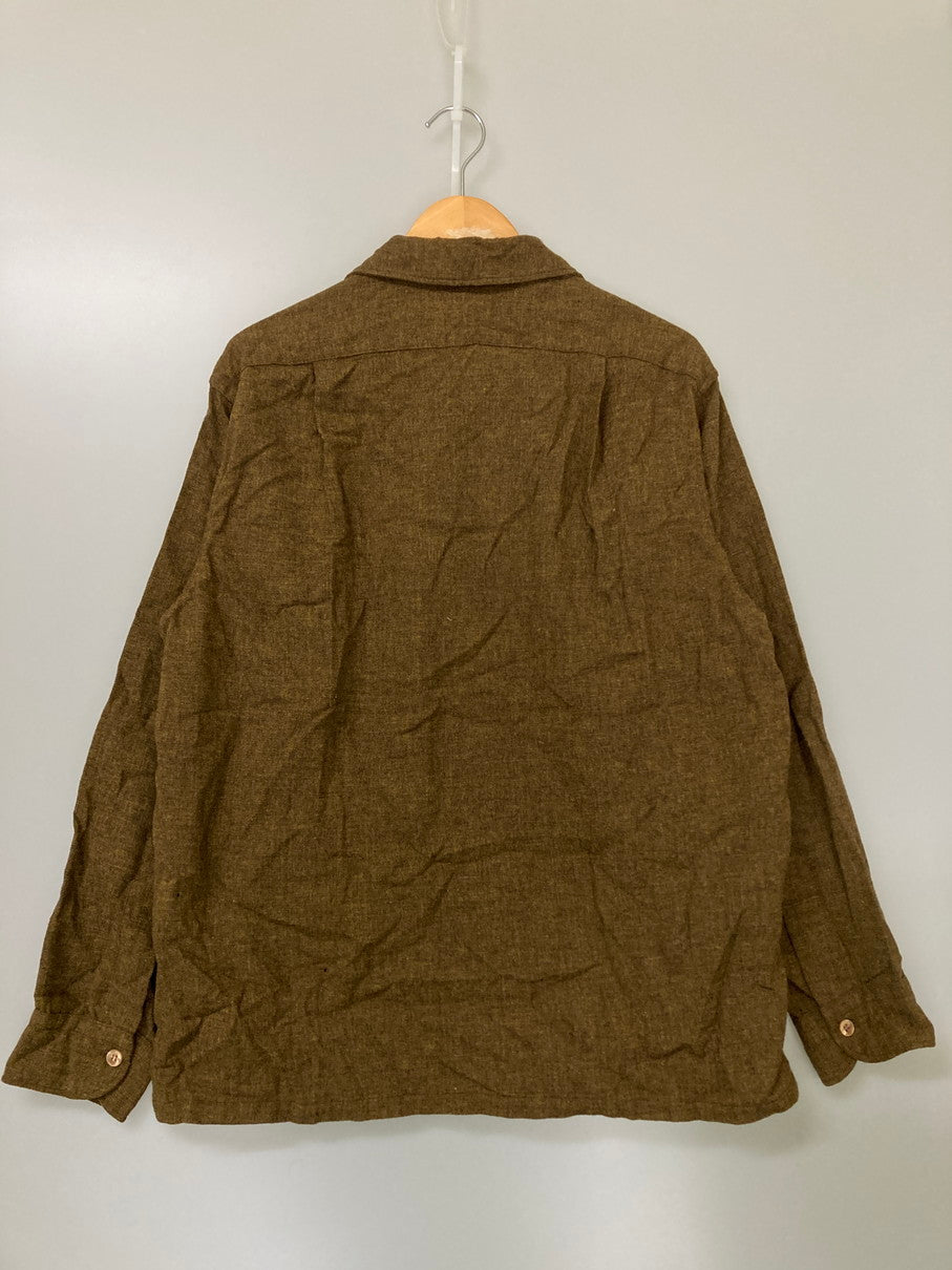 【現状渡し品】【メンズ】 PENDLETON ペンドルトン 60S WOOL OPEN COLAR SHIRT ウール オープンカラーシャツ ロングスリーブ 146-251111-AS-9-min サイズ：L カラー：ブラウン 万代Net店