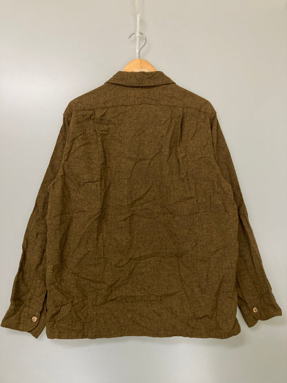 【現状渡し品】【メンズ】 PENDLETON ペンドルトン 60S WOOL OPEN COLAR SHIRT ウール オープンカラーシャツ ロングスリーブ 146-251111-AS-9-min サイズ：L カラー：ブラウン 万代Net店