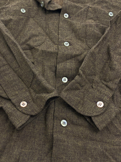 【現状渡し品】【メンズ】 PENDLETON ペンドルトン 60S WOOL OPEN COLAR SHIRT ウール オープンカラーシャツ ロングスリーブ 146-251111-AS-9-min サイズ：L カラー：ブラウン 万代Net店