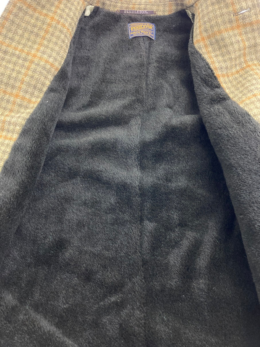 【中古品】【メンズ】 PENDLETON ペンドルトン WOOL CHECK COAT ウールチェックコート アウター 144-251111-AS-17-min サイズ：下記参照 カラー：グリーン/ブラウン 万代Net店