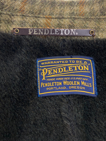 【中古品】【メンズ】 PENDLETON ペンドルトン WOOL CHECK COAT ウールチェックコート アウター 144-251111-AS-17-min サイズ：下記参照 カラー：グリーン/ブラウン 万代Net店