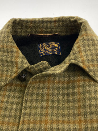 【中古品】【メンズ】 PENDLETON ペンドルトン WOOL CHECK COAT ウールチェックコート アウター 144-251111-AS-17-min サイズ：下記参照 カラー：グリーン/ブラウン 万代Net店