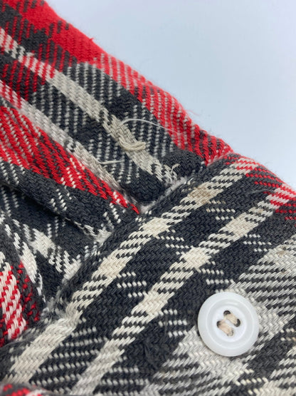 【現状渡し品】【メンズ】 BIG MAC ビックマック 60S CHECK FLANNEL SHIRT チェックフランネルチェック ロングスリーブ 146-251111-AS-11-min サイズ：M カラー：レッド/グレー 万代Net店