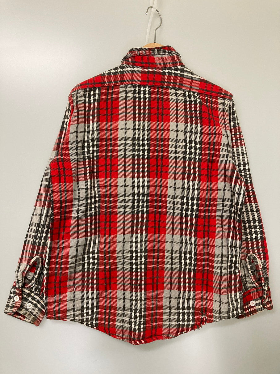 【現状渡し品】【メンズ】 BIG MAC ビックマック 60S CHECK FLANNEL SHIRT チェックフランネルチェック ロングスリーブ 146-251111-AS-11-min サイズ：M カラー：レッド/グレー 万代Net店