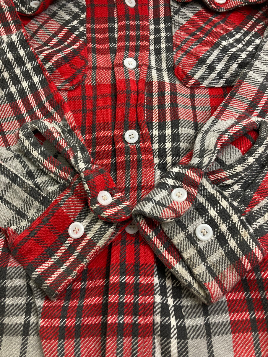 【現状渡し品】【メンズ】 BIG MAC ビックマック 60S CHECK FLANNEL SHIRT チェックフランネルチェック ロングスリーブ 146-251111-AS-11-min サイズ：M カラー：レッド/グレー 万代Net店