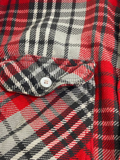 【現状渡し品】【メンズ】 BIG MAC ビックマック 60S CHECK FLANNEL SHIRT チェックフランネルチェック ロングスリーブ 146-251111-AS-11-min サイズ：M カラー：レッド/グレー 万代Net店