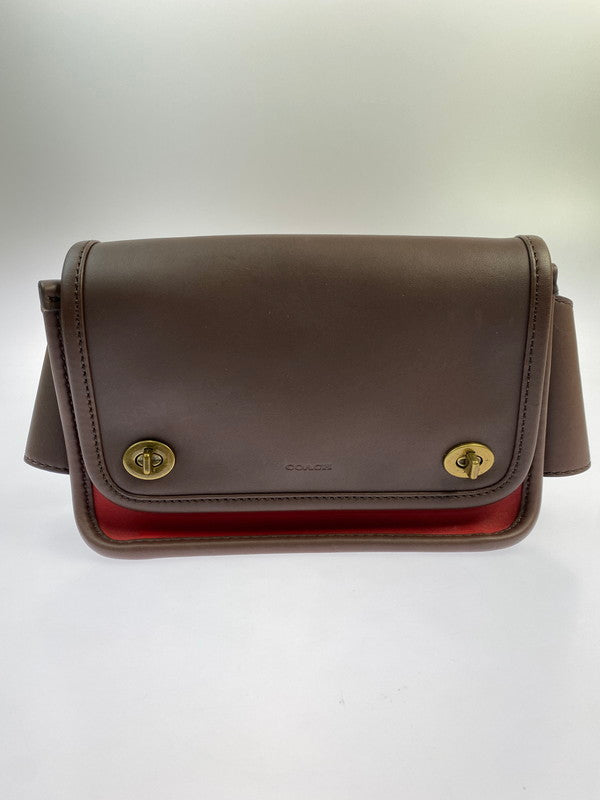 【中古品】【メンズ/レディース】 COACH コーチ LEATHER WAIST BAG 70989 レザー ウエスト バッグ ボディバッグ レガシー 180-251130-em-13-min カラー：ブラウン 万代Net店