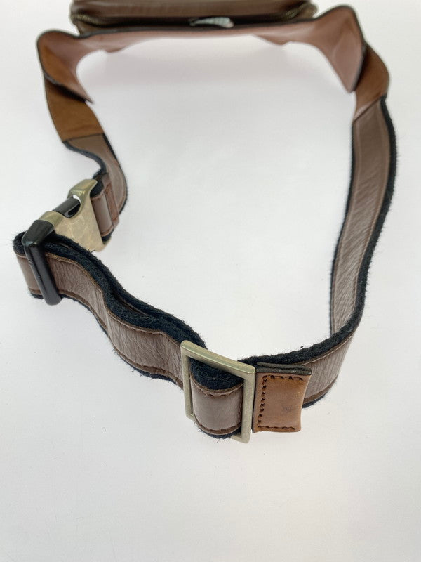 【現状渡し品】【メンズ】 SAAD サード LEATHER SHOLDER BAG レザー ショルダーバッグ カバン 188-251121-em-11-min カラー：ブラウン 万代Net店