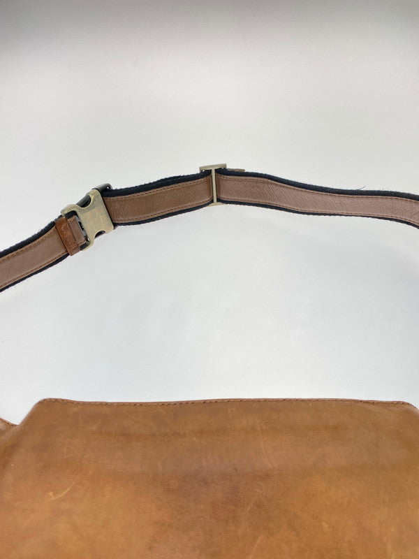 【現状渡し品】【メンズ】 SAAD サード LEATHER SHOLDER BAG レザー ショルダーバッグ カバン 188-251121-em-11-min カラー：ブラウン 万代Net店