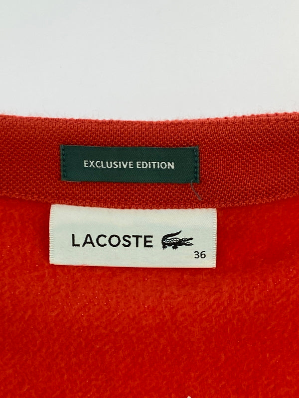 【中古品】【レディース】 LACOSTE ラコステ ×BEAMS BOY SHORT CARDIGAN ビームス ボーイ ショート カーディガン SF003PM トップス 170-260912-hu-70-min サイズ：36 カラー：レッド 万代Net店