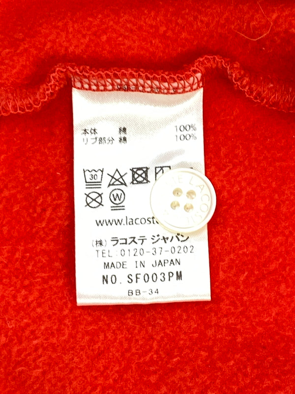【中古品】【レディース】 LACOSTE ラコステ ×BEAMS BOY SHORT CARDIGAN ビームス ボーイ ショート カーディガン SF003PM トップス 170-260912-hu-70-min サイズ：36 カラー：レッド 万代Net店