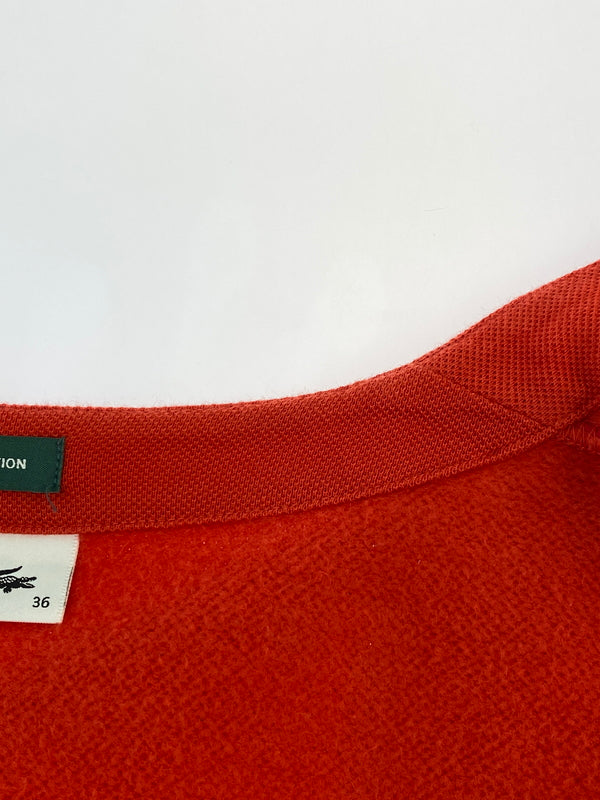 【中古品】【レディース】 LACOSTE ラコステ ×BEAMS BOY SHORT CARDIGAN ビームス ボーイ ショート カーディガン SF003PM トップス 170-260912-hu-70-min サイズ：36 カラー：レッド 万代Net店