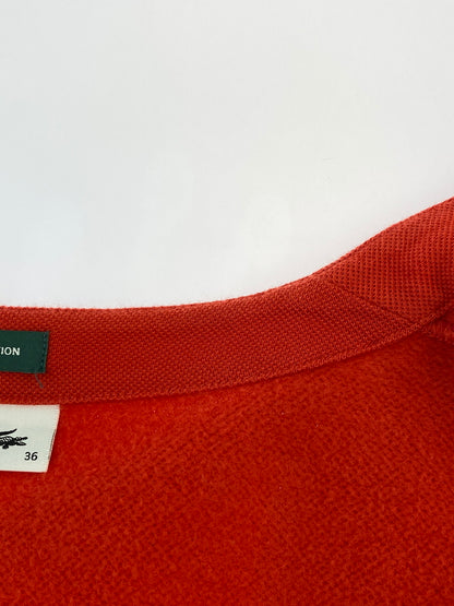 【中古品】【レディース】 LACOSTE ラコステ ×BEAMS BOY SHORT CARDIGAN ビームス ボーイ ショート カーディガン SF003PM トップス 170-260912-hu-70-min サイズ：36 カラー：レッド 万代Net店