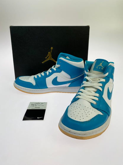 【中古品】【メンズ】 NIKE ナイキ AIR JORDAN 1 MID DQ8426-400 エア ジョーダン 1 ミッド スニーカー 靴 160-251113-kk-14-min カラー：AQUATONE/CELESTIAL GOLD-WHITE 万代Net店