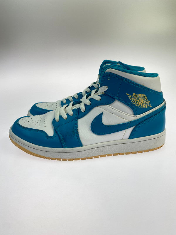 【中古品】【メンズ】 NIKE ナイキ AIR JORDAN 1 MID DQ8426-400 エア ジョーダン 1 ミッド スニーカー 靴 160-251113-kk-14-min カラー：AQUATONE/CELESTIAL GOLD-WHITE 万代Net店