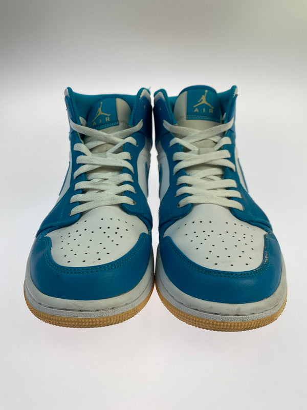 【中古品】【メンズ】 NIKE ナイキ AIR JORDAN 1 MID DQ8426-400 エア ジョーダン 1 ミッド スニーカー 靴 160-251113-kk-14-min カラー：AQUATONE/CELESTIAL GOLD-WHITE 万代Net店
