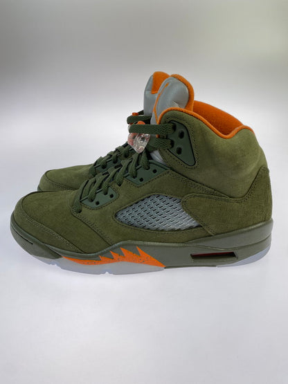 【中古品】【メンズ】 NIKE ナイキ AIR JORDAN 5 RETRO DD0587-308 エア ジョーダン 5 レトロ スニーカー 靴 160-251113-kk-16-min カラー：ARMY OLIVE/SOLAR ORANGE 万代Net店
