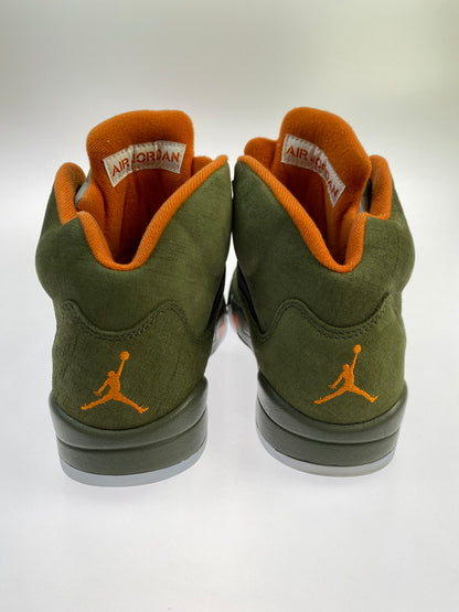 【中古品】【メンズ】 NIKE ナイキ AIR JORDAN 5 RETRO DD0587-308 エア ジョーダン 5 レトロ スニーカー 靴 160-251113-kk-16-min カラー：ARMY OLIVE/SOLAR ORANGE 万代Net店