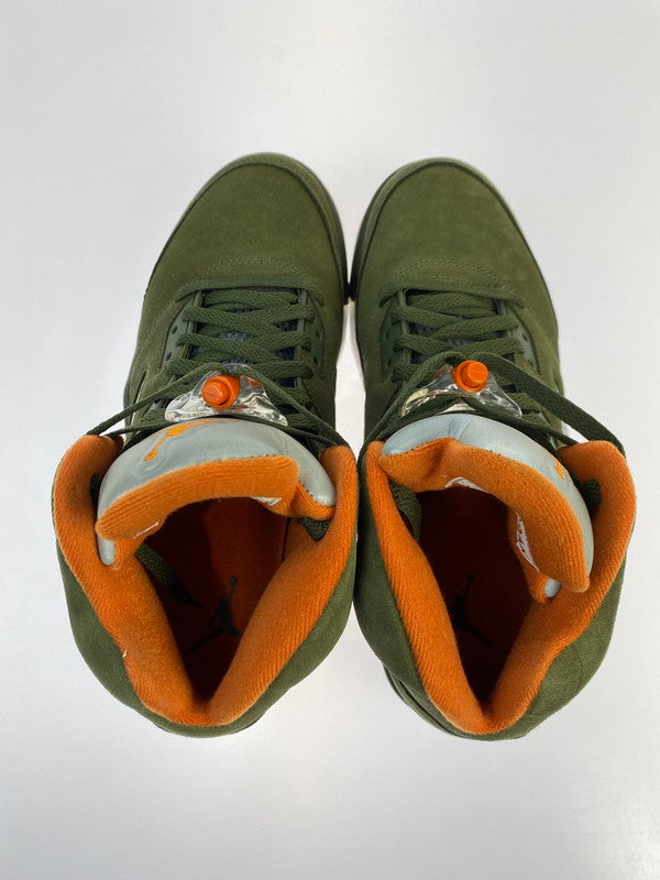 【中古品】【メンズ】 NIKE ナイキ AIR JORDAN 5 RETRO DD0587-308 エア ジョーダン 5 レトロ スニーカー 靴 160-251113-kk-16-min カラー：ARMY OLIVE/SOLAR ORANGE 万代Net店