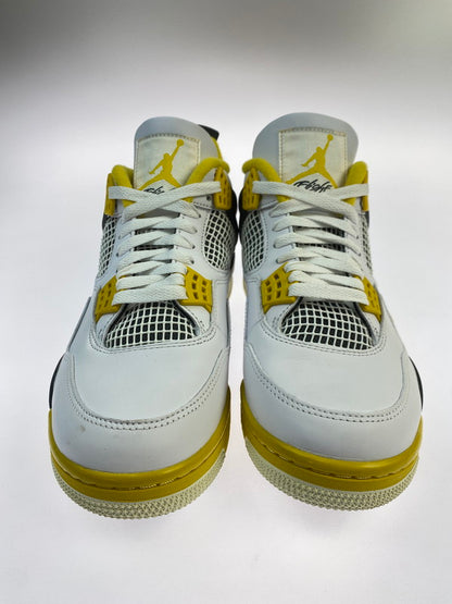 【中古品】【メンズ】 NIKE ナイキ WMNS AIR JORDAN 4 RETRO AQ9129-101 ウィメンズ エア ジョーダン 4 レトロ スニーカー 靴 160-251113-kk-17-min カラー：WHITE/COCONUT MILK-VIVID SULFUR 万代Net店