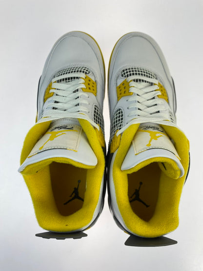 【中古品】【メンズ】 NIKE ナイキ WMNS AIR JORDAN 4 RETRO AQ9129-101 ウィメンズ エア ジョーダン 4 レトロ スニーカー 靴 160-251113-kk-17-min カラー：WHITE/COCONUT MILK-VIVID SULFUR 万代Net店