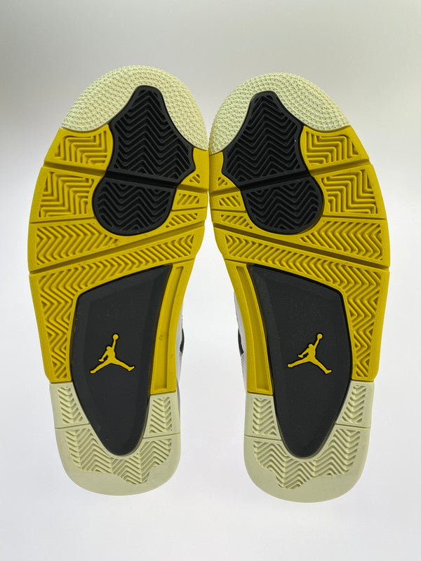 【中古品】【メンズ】 NIKE ナイキ WMNS AIR JORDAN 4 RETRO AQ9129-101 ウィメンズ エア ジョーダン 4 レトロ スニーカー 靴 160-251113-kk-17-min カラー：WHITE/COCONUT MILK-VIVID SULFUR 万代Net店