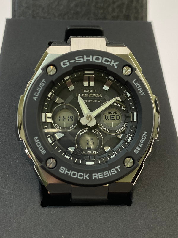 【中古美品】【メンズ】 G-SHOCK ジーショック DIGITAL ANALOG GST-W300-1AJF MID SIZE SERIES デジタル アナログ 腕時計 メンズ ウォッチ カシオ 196-251121-em-12-min カラー：ブラック 万代Net店