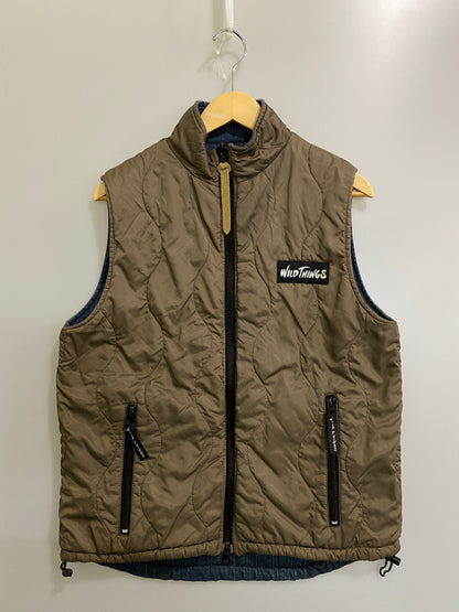 【中古品】【メンズ】 WILD THINGS ワイルドシングス PRIMALOFT REVERSIBLE VEST プリマロフト リバーシブル ベスト メンズ アウター デニム 144-260702-hu-33-min サイズ：Ｓ カラー：インディゴ/カーキ 万代Net店