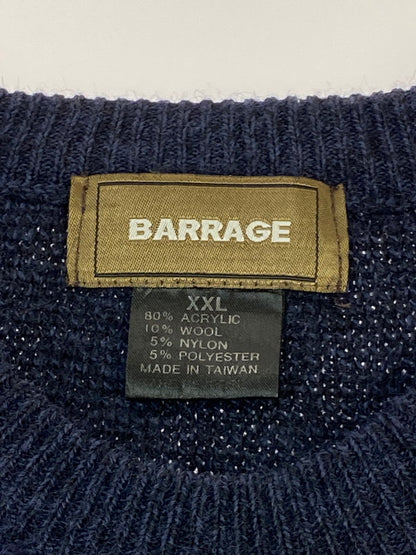 【中古品】【メンズ】 BARRAGE 3D KNIT 3Dニット トップス 146-260109-yn-26-min サイズ：XXL カラー：ネイビー 万代Net店