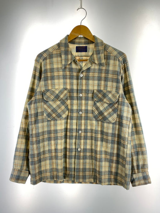 【現状渡し品】【メンズ】 PENDLETON ペンドルトン 70S WOOL PLAID LOOP SHIRT シャツ トップス 146-251116-zi-30-min サイズ：L カラー：ライトブルー/ベージュ 万代Net店