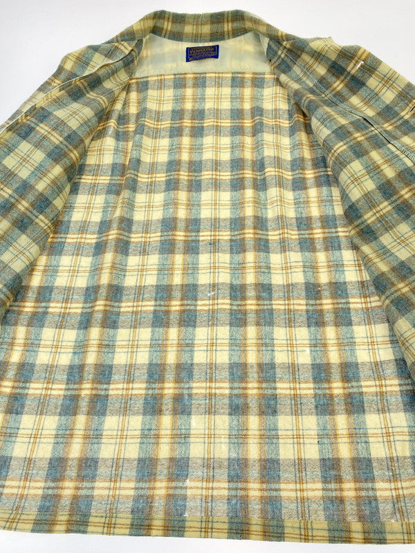 【現状渡し品】【メンズ】 PENDLETON ペンドルトン 70S WOOL PLAID LOOP SHIRT シャツ トップス 146-251116-zi-30-min サイズ：L カラー：ライトブルー/ベージュ 万代Net店