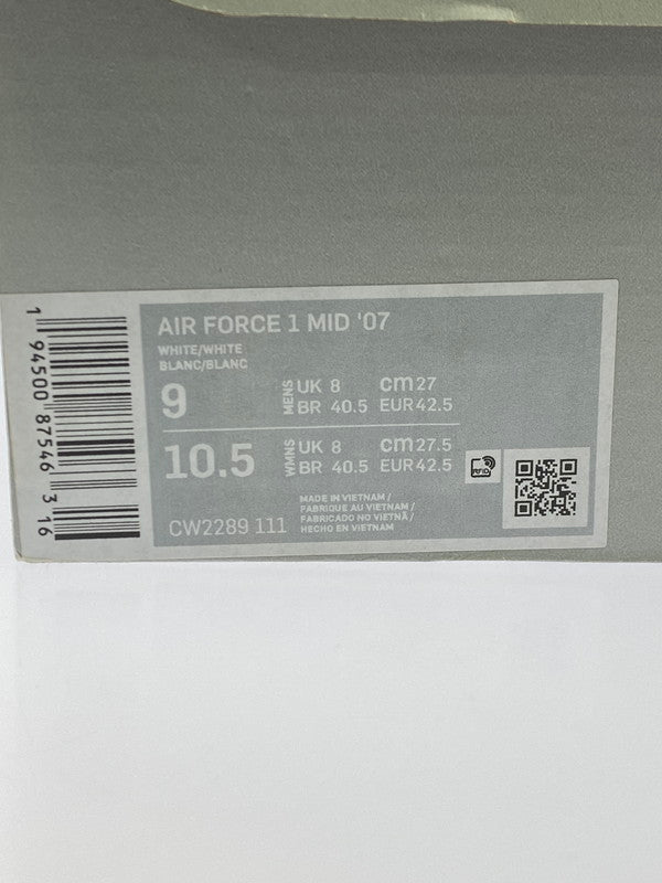 【中古美品】【メンズ】 NIKE ナイキ AIR FORCE 1 MID ’07 CW2289-111 エアフォース1 ミッド スニーカー 靴 160-251120-kk-24-min カラー：WHITE/WHITE 万代Net店