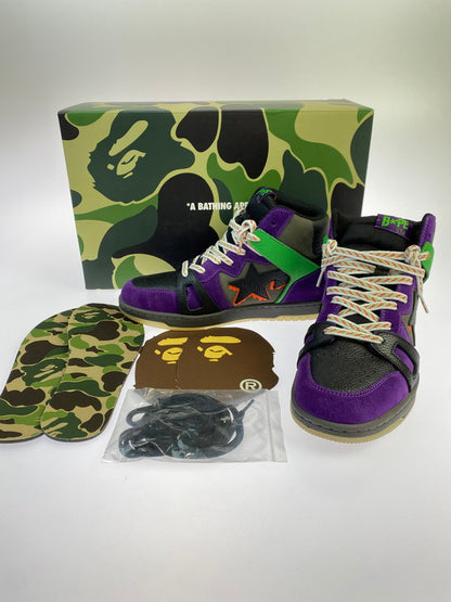 【中古美品】【メンズ】 A BATHING APE アベイシングエイプ 21AW BAPE STA 93 HI HALLOWEEN 0ZXSH291016WH ベイプスタ 93 ハイ ハロウィーン スニーカー 靴 162-251113-kk-18-min カラー：PURPLE 万代Net店