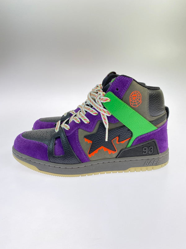 【中古美品】【メンズ】 A BATHING APE アベイシングエイプ 21AW BAPE STA 93 HI HALLOWEEN 0ZXSH291016WH ベイプスタ 93 ハイ ハロウィーン スニーカー 靴 162-251113-kk-18-min カラー：PURPLE 万代Net店
