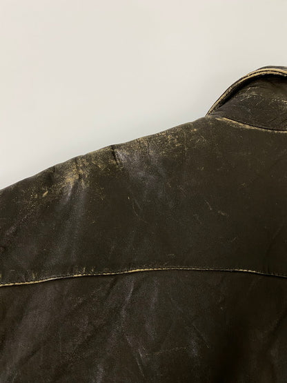 【現状渡し品】【メンズ】 FABIANI ファビアーニ LEATHER COAT レザー コート アウター 146-260918-hu-33-min サイズ：M カラー：ブラウン系 万代Net店