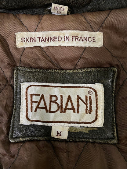 【現状渡し品】【メンズ】 FABIANI ファビアーニ LEATHER COAT レザー コート アウター 146-260918-hu-33-min サイズ：M カラー：ブラウン系 万代Net店