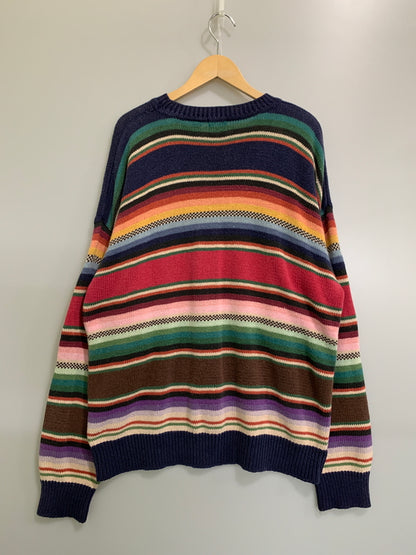 【中古品】【メンズ】 STRUCTURE ストラクチャー 90S NATIVE BORDER KNIT 90年代 ネイティブ ボーダー ニット メンズ トップス セーター ヴィンテージ 146-260710-em-22-min サイズ：L カラー：マルチカラー 万代Net店
