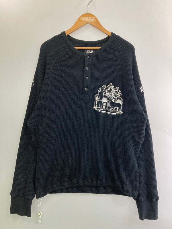 【中古品】【メンズ】 BEAMS ビームス FAF×BOILER ROOM THERMAL ルームサーマル トップス 147-251114-zi-04-min サイズ：1 カラー：ブラック 万代Net店