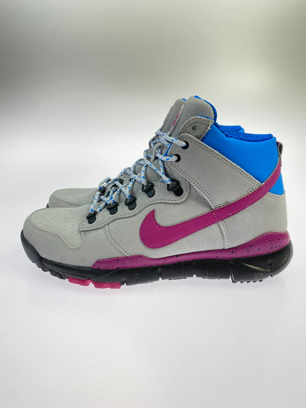 【未使用品】【メンズ】 NIKE ナイキ × STUSSY ステューシー 別注 コラボ DUNK HIGH OMS PREMIUM 576611-064 ダンク ハイ オフマウンテンシステム プレミアム スニーカー 靴 160-251120-kk-25-min カラー：GREY/PINK 万代Net店