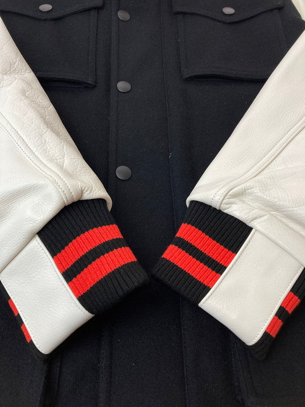 【中古品】【メンズ】 NIKE ナイキ 376106-010 M-65TYPE VARCITY JACKET バーシティジャケット 148-251116-zi-05-min サイズ：S カラー：ブラック/ホワイト 万代Net店