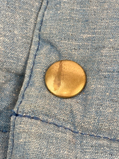 【中古品】【メンズ】 Rocky Mountain FeatherBed ロッキーマウンテンフェザーベッド × WAREHOUSE ウエアハウス 別注 コラボ DOWN VEST 450-482-72 ダウンベスト ライトアウター 145-251120-kk-06-min サイズ：38 カラー：ライトインディゴ 万代Net店