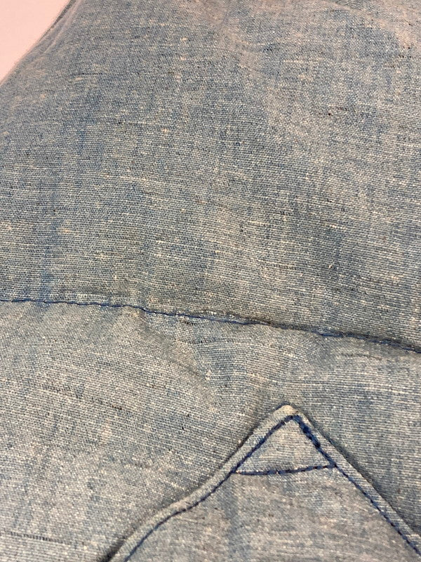 【中古品】【メンズ】 Rocky Mountain FeatherBed ロッキーマウンテンフェザーベッド × WAREHOUSE ウエアハウス 別注 コラボ DOWN VEST 450-482-72 ダウンベスト ライトアウター 145-251120-kk-06-min サイズ：38 カラー：ライトインディゴ 万代Net店