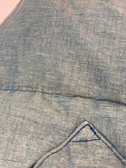 【中古品】【メンズ】 Rocky Mountain FeatherBed ロッキーマウンテンフェザーベッド × WAREHOUSE ウエアハウス 別注 コラボ DOWN VEST 450-482-72 ダウンベスト ライトアウター 145-251120-kk-06-min サイズ：38 カラー：ライトインディゴ 万代Net店